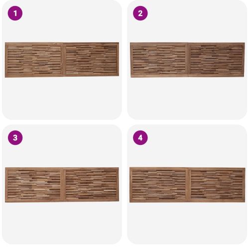 Облегалка за глава Естествен 180 cm Солидно тиково дърво