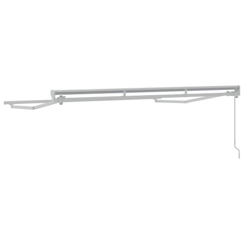 Ръчно навесна рамка Регулирума Бял 3,5 x 2,5 m Стомана