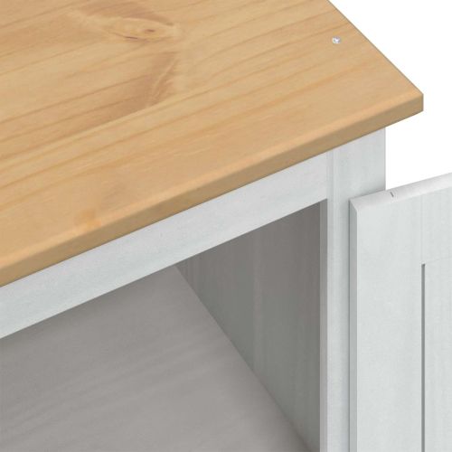 Шкафове с чекмедже Бяло 76 x 50 x 170 см Солидно борово дърво