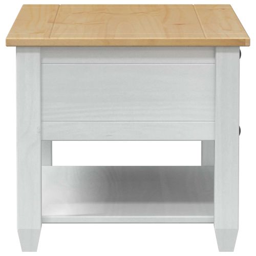 Масичка за кафе Бяло 85 x 50 x 45 см Солидно борово дърво