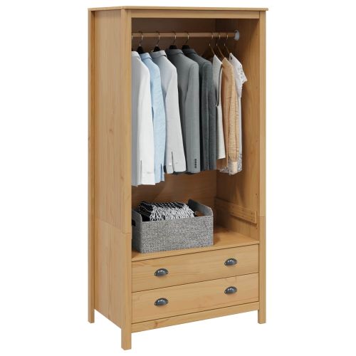 Гардероб HILL Меден кафяв 84 x 50 x 170 см Масивна боровина