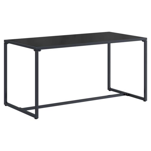 Градински Софа Комплект 3 pcs Черно и антрацит Стомана