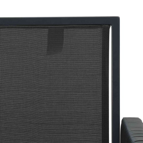 Градински столове 6 pcs Черно и тъмно сиво полиратан