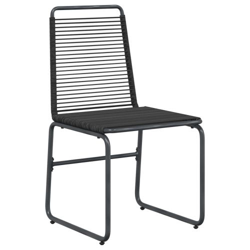 Градински столове 2 pcs Черен 48 x 55 x 89,5 см Ратан