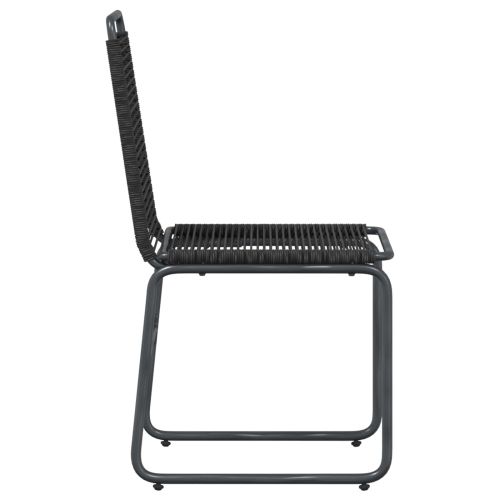 Градински столове 2 pcs Черен 48 x 55 x 89,5 см Ратан
