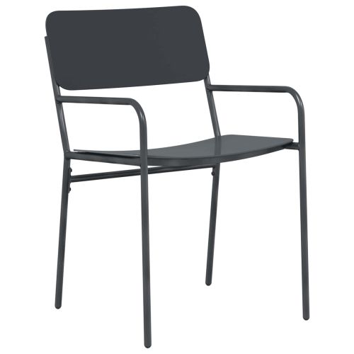 Градински столове 2 pcs Антрацит 51 x 55 x 81 см Стомана