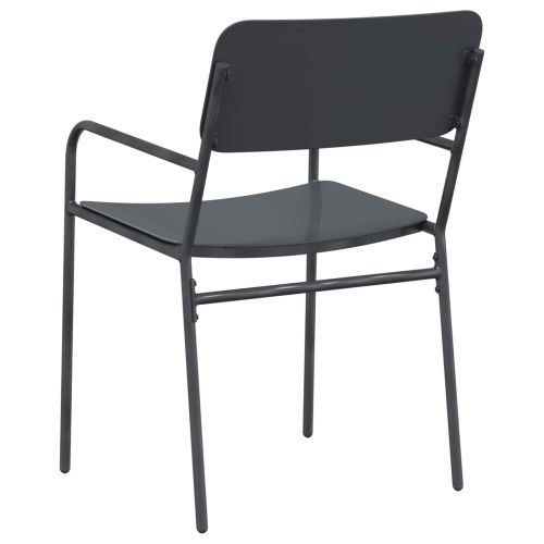 Градински столове 2 pcs Антрацит 51 x 55 x 81 см Стомана