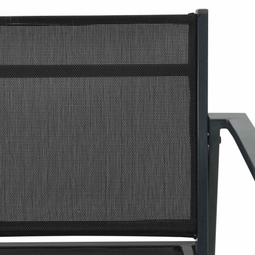 Градински столове 2 pcs Черно и антрацит 53,5 x 59 x 77 см