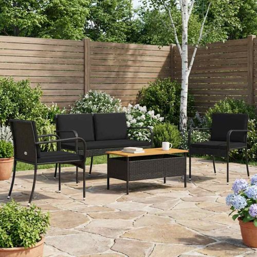 Градински комплект с възглавница стомана