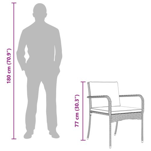 Градински комплект с възглавница стомана