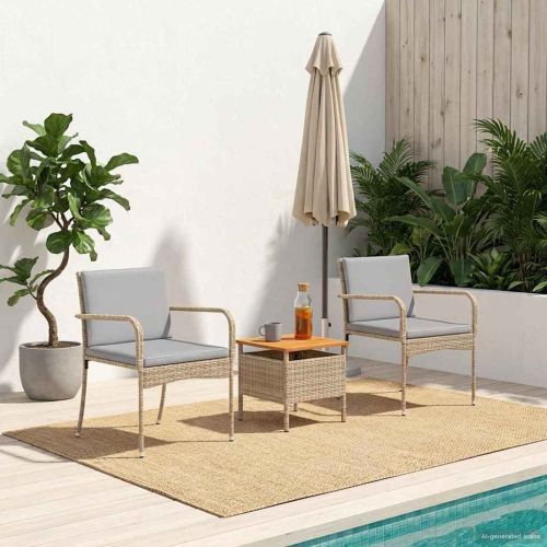 Градински комплект с възглавница стомана