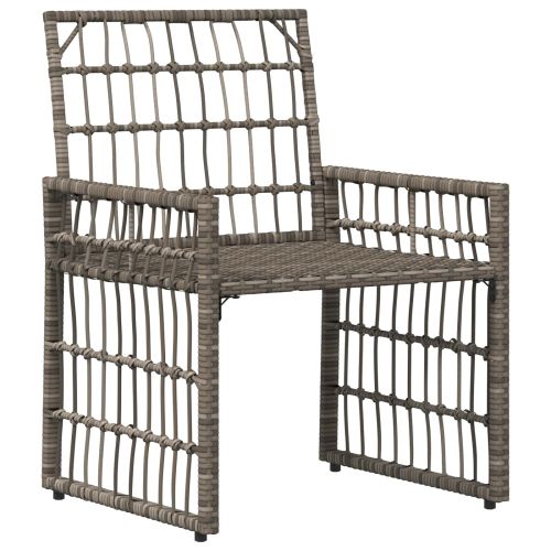 Комплект за външни мебели 4 pcs Черно и тъмно сиво