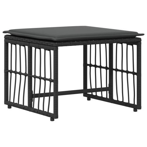 Комплект за външни мебели 5 pcs Черно и тъмно сиво