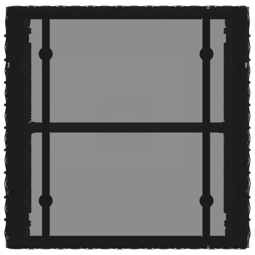 Комплект за външни мебели 11 pcs Черно и кремаво бяло полиратан