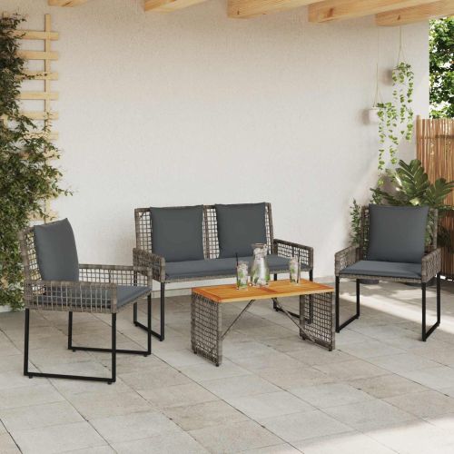 Комплект за външни мебели с възглавница стомана