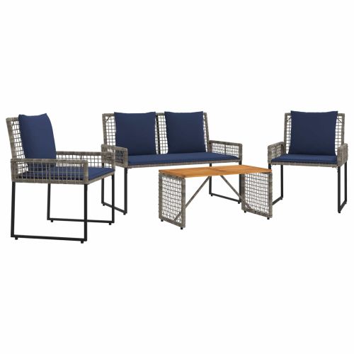 Комплект за външни мебели с възглавница стомана