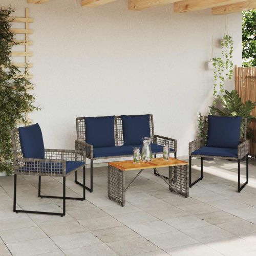 Комплект за външни мебели с възглавница стомана