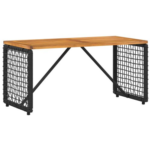 Комплект за външни мебели с възглавница 4 pcs Черен и Туркоаз