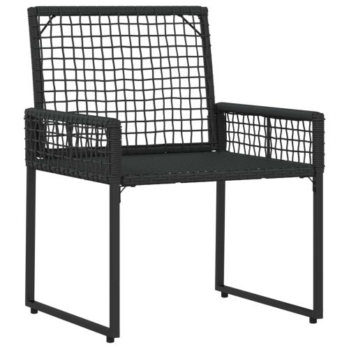 Комплект за външни мебели с възглавница 4 pcs Черен и Туркоаз