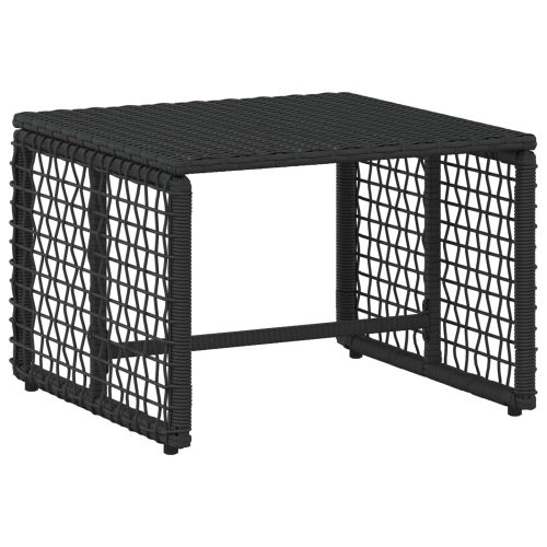 Комплект за външни мебели с възглавница 5 pcs Черен и бял