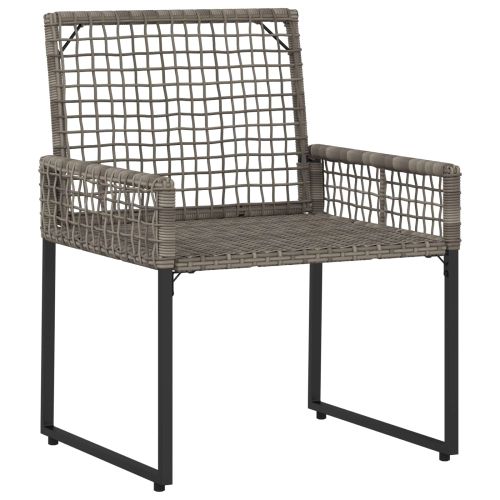 Комплект за външни мебели с възглавница 5 pcs Сив и тъмносин