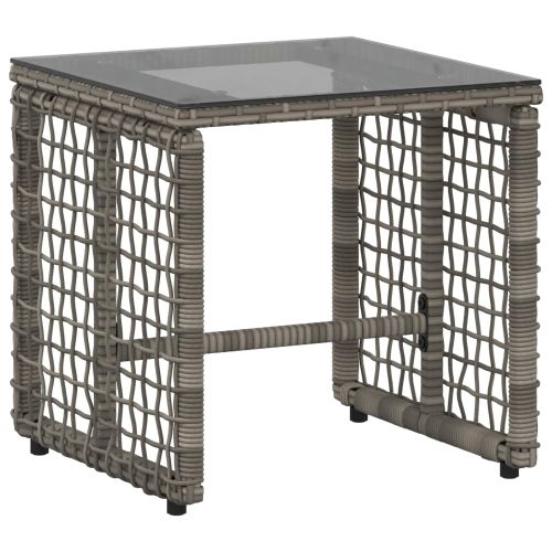 Комплект за външни мебели с възглавница 3 pcs Сив и тъмносин