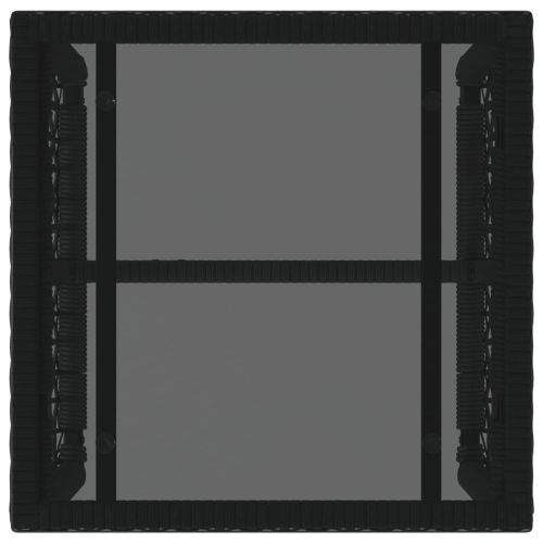 Комплект за външни мебели с възглавница 3 pcs Черен и Туркоаз