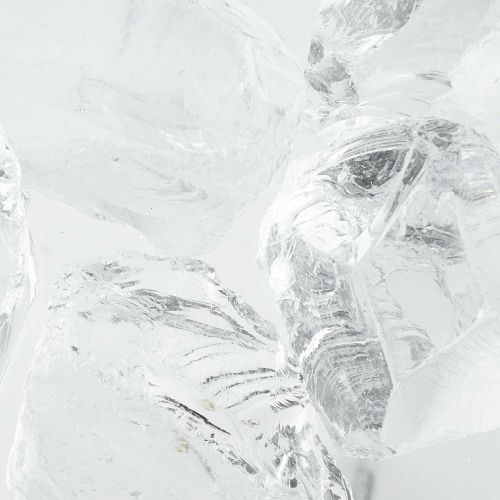 Градински камъни Бяло 12 cm Стъкло