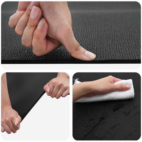 Мат за спортна защита Черен 150 x 75 x 0,6 см Високоплътен PVC