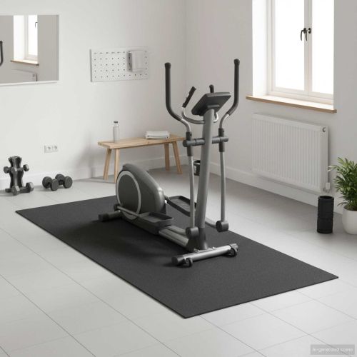 Мат за спортна защита Черен 200 x 90 x 0,6 см Високоплътен PVC