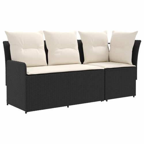 Диван с подлакътник за градина с ъглов диван 2 Брой ПЕ ратан