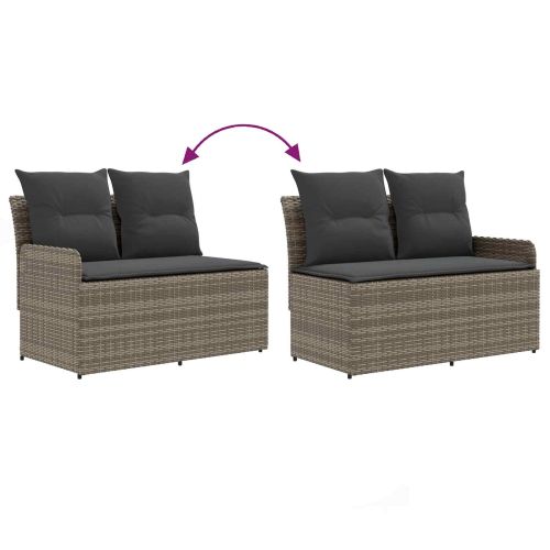 Диван с подлакътник за градина с ъглов диван 2 Брой ПЕ ратан