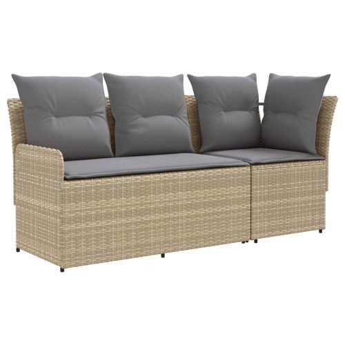 Диван с подлакътник за градина с ъглов диван 2 Брой ПЕ ратан