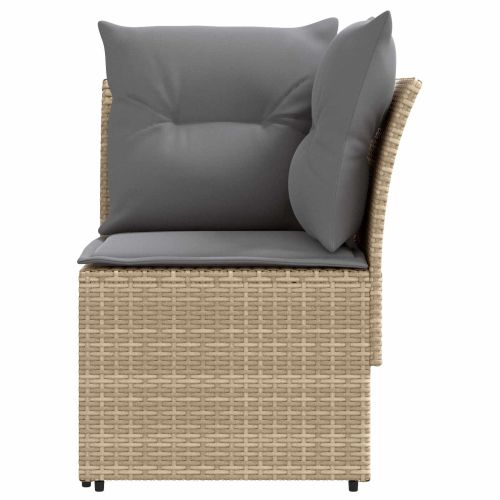 Диван с подлакътник за градина с ъглов диван 2 Брой ПЕ ратан