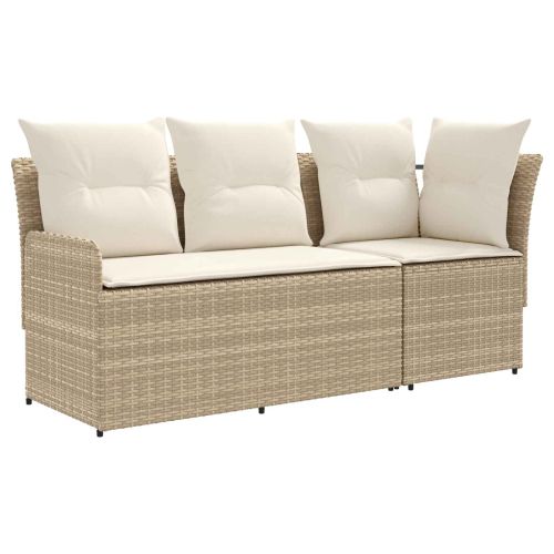 Диван с подлакътник за градина с ъглов диван 2 Брой ПЕ ратан