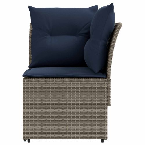 Диван с подлакътник за градина с ъглов диван 2 Брой ПЕ ратан