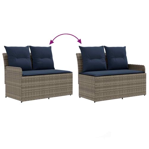 Диван с подлакътник за градина с ъглов диван 2 Брой ПЕ ратан