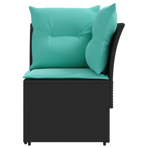 Диван с подлакътник за градина с ъглов диван 2 Брой ПЕ ратан