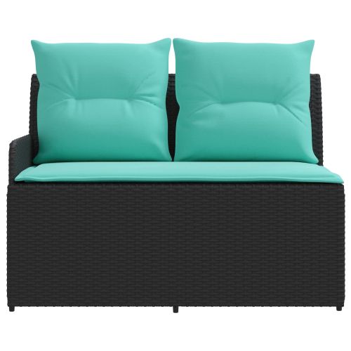 Диван с подлакътник за градина с ъглов диван 2 Брой ПЕ ратан