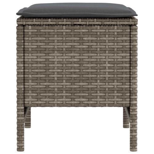 Табуретка за градина 2 Брой Сив и тъмен сив 38 x 38 x 45 cm