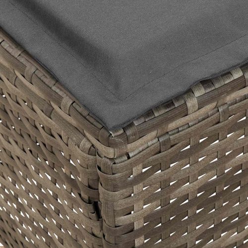 Табуретка за градина 2 Брой Сив и тъмен сив 38 x 38 x 45 cm