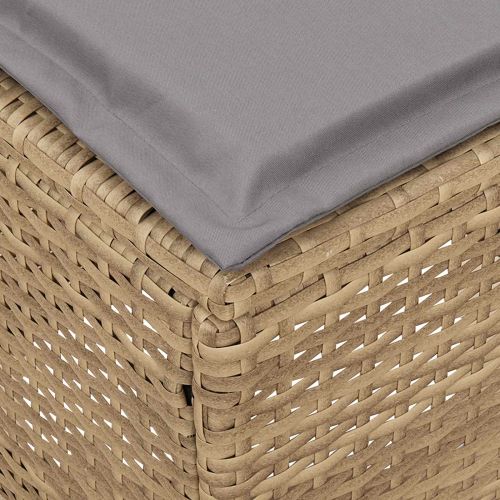 Табуретка за градина 2 Брой Бежов и Светло Сив 38 x 38 x 45 cm