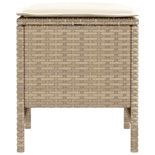 Табуретка за градина 2 Брой Бежов и кремав 38 x 38 x 45 cm