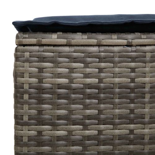 Табуретка за градина 2 Брой Сив и тъмен син 38 x 38 x 45 cm