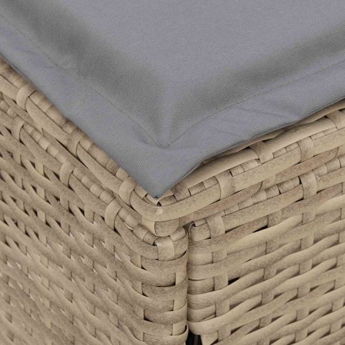 Табуретка за градина Бежов и Светло Сив 80 х 38 х 42 см