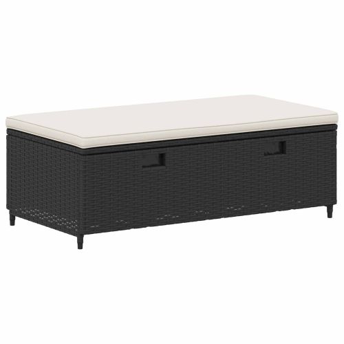 Комплект дивани за открито 4 pcs Черно и кремаво бяло