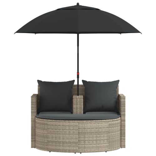 Градински диван 8 pcs Светло сиво и тъмно сиво полиратан