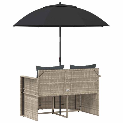 Градински диван 8 pcs Светло сиво и тъмно сиво полиратан