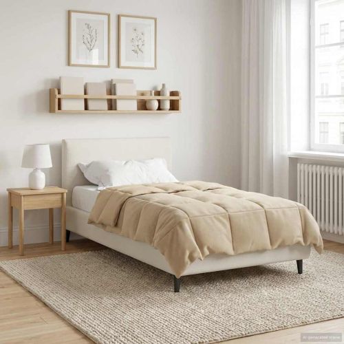 Пълно годишно юрганче Патичено Крем 135 x 200 cm Микрофибър