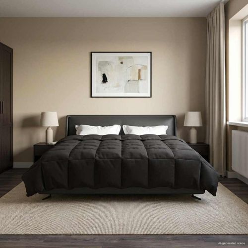 Зимен юрган Патичено Антрацит 240 х 260 см Микрофибър